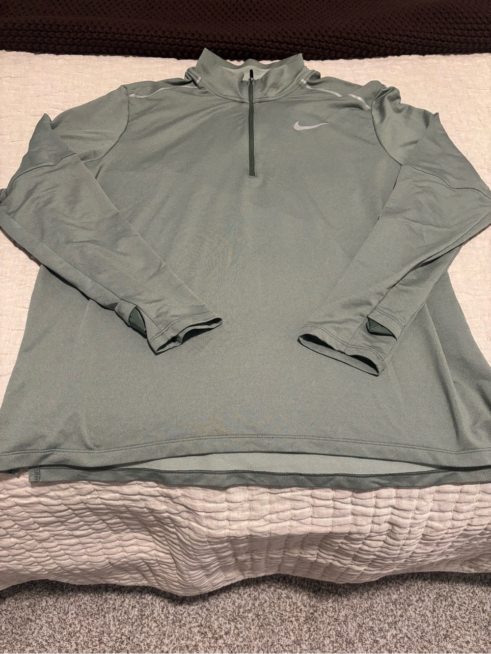 Nike Men's Sage Green Half-Zip Training Top